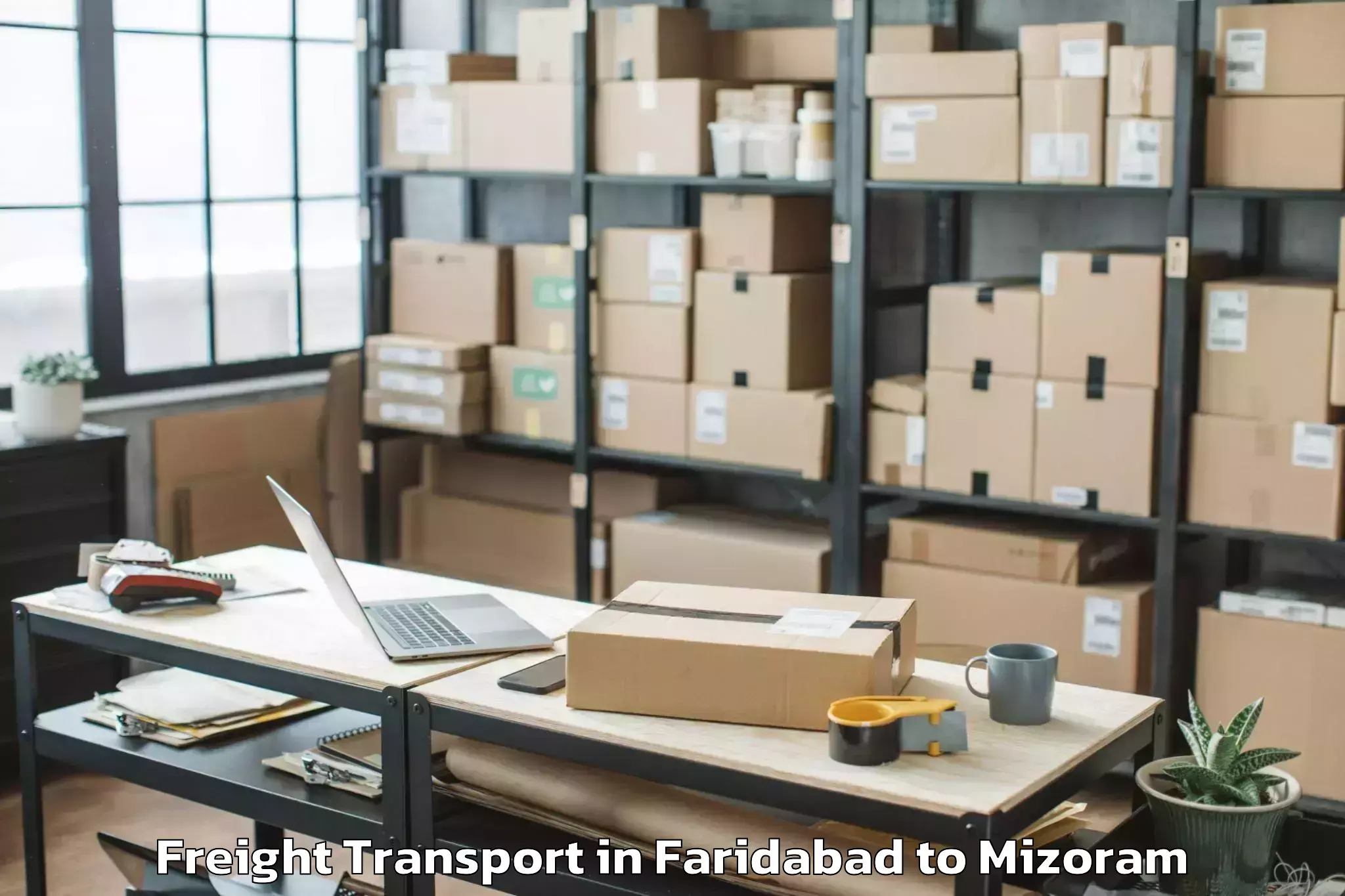 Quality Faridabad to Mamit Freight Transport